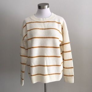 NWT $148 J.Crew Alpaca Crewneck Sweater in Stripe AK162   ****HOST PICK****